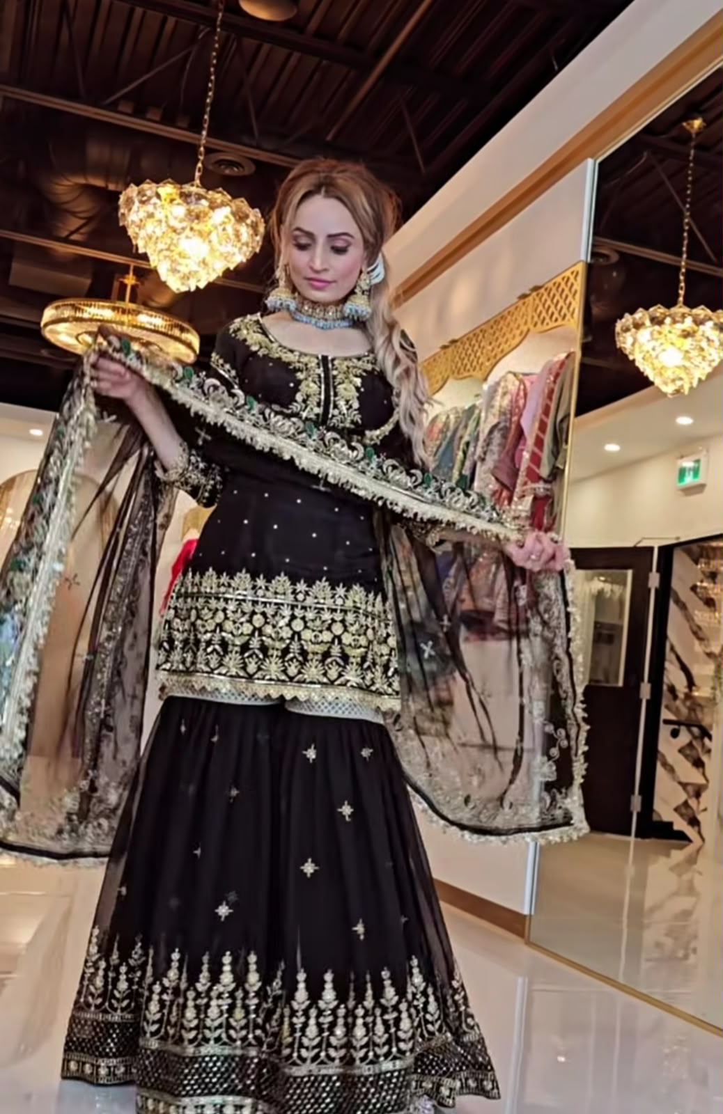 NF 1246 Black Faux Georgette Salwar Suit with Mirror Work & Embroidery Work. Get it for ₹2449. Delivery 4-6 Working Days. Shop now. | Jump Suits, Salwar suit, Casual Suits, Creative suits, Designer Suits, Palazzo Suits, Party Wear Suits, Patiala Suits, Straight Suits
