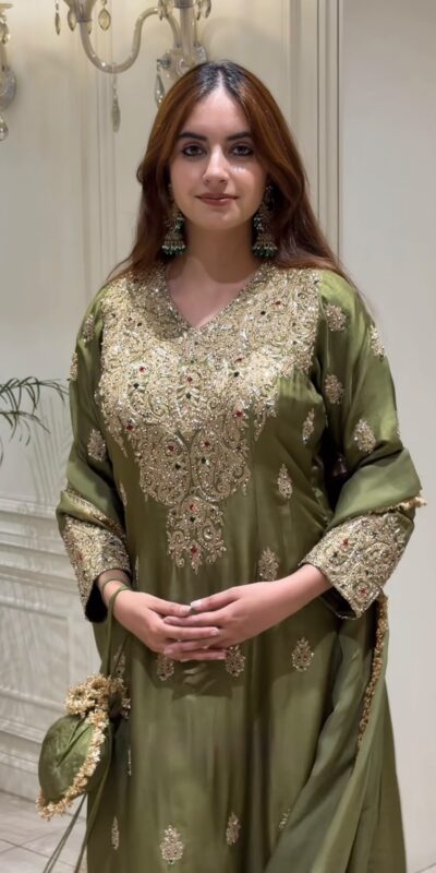 NSR 906 Mehandi Roman Silk Salwar Suit with Sequins Work & Embroidery Work. Available at ₹2449 only. Delivery 4-6 Working Days. Shop now. | Jump Suits, Salwar suit, Casual Suits, Creative suits, Designer Suits, Palazzo Suits, Party Wear Suits, Patiala Suits, Straight Suits