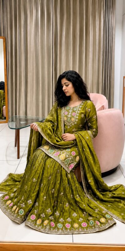 WW 1276 Mehandi Pure Endy Silk Salwar Suit with Embroidery Work & Sequins Work. Exclusive Offer ₹2399. Delivery 4-6 Working Days. Shop now. | Jump Suits, Salwar suit, Casual Suits, Creative suits, Designer Suits, Palazzo Suits, Party Wear Suits, Patiala Suits, Straight Suits