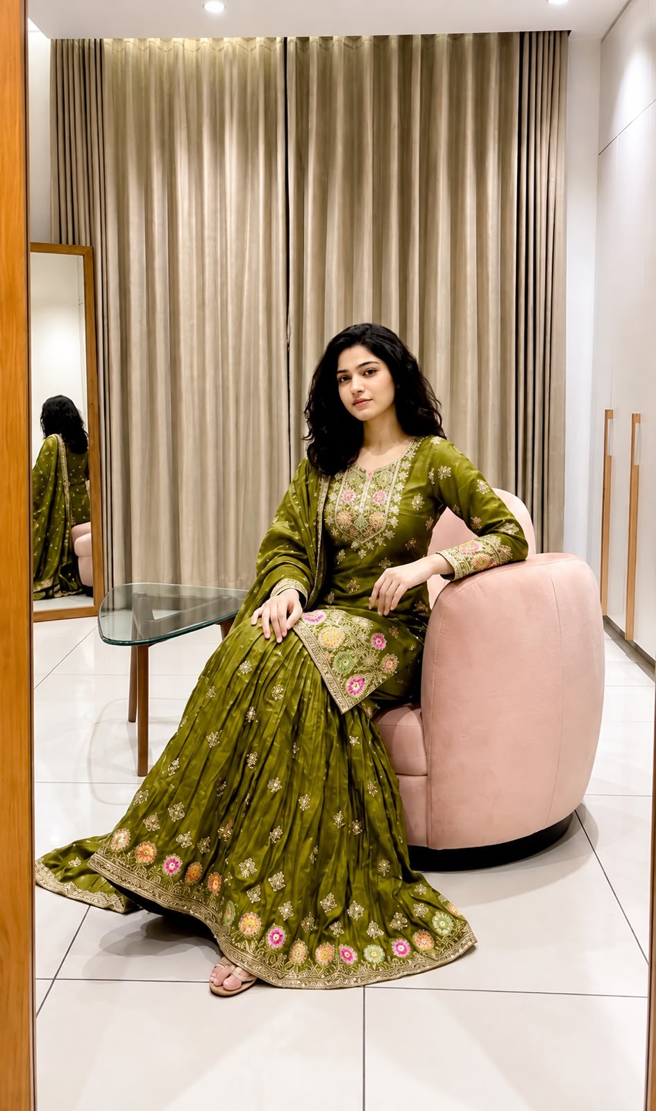 WW 1276 Mehandi Pure Endy Silk Salwar Suit with Embroidery Work & Sequins Work. Exclusive Offer ₹2399. Delivery 4-6 Working Days. Shop now. | Jump Suits, Salwar suit, Casual Suits, Creative suits, Designer Suits, Palazzo Suits, Party Wear Suits, Patiala Suits, Straight Suits