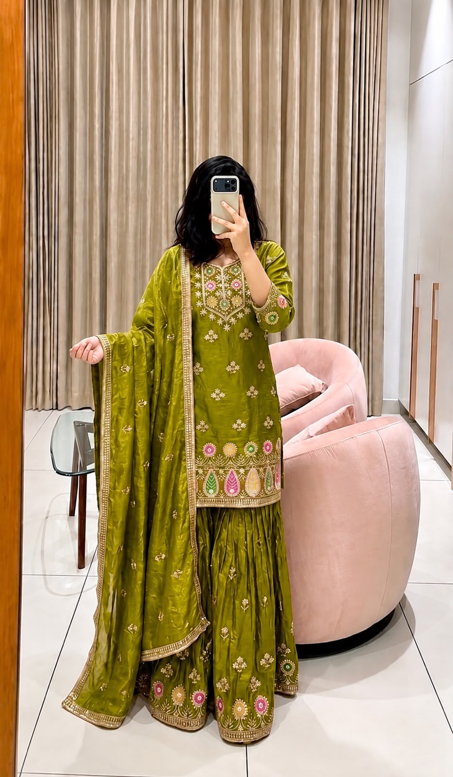 WW 1276 Mehandi Pure Endy Silk Salwar Suit with Embroidery Work & Sequins Work. Exclusive Offer ₹2399. Delivery 4-6 Working Days. Shop now. | Jump Suits, Salwar suit, Casual Suits, Creative suits, Designer Suits, Palazzo Suits, Party Wear Suits, Patiala Suits, Straight Suits