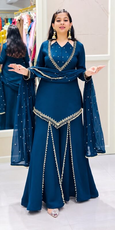 JF 054 Blue Color Roman Silk Salwar Suit with Embroidery Work. Available at ₹2399 only. Delivery 4-6 Working Days. Shop now. | Jump Suits, Salwar suit, Casual Suits, Creative suits, Designer Suits, Palazzo Suits, Party Wear Suits, Patiala Suits, Straight Suits