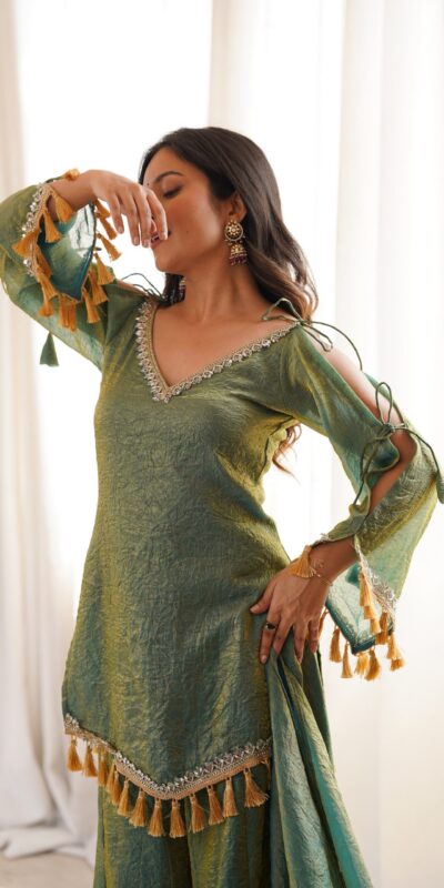 SRK 5357 Green Doremon Crush Salwar Suit Perfect for Wedding, Party, Traditional Day, Baisakhi, Karwa Chauth – . Exclusive Offer ₹2099. Delive | Jump Suits, Salwar suit, Casual Suits, Creative suits, Designer Suits, Palazzo Suits, Party Wear Suits, Patiala Suits, Straight Suits