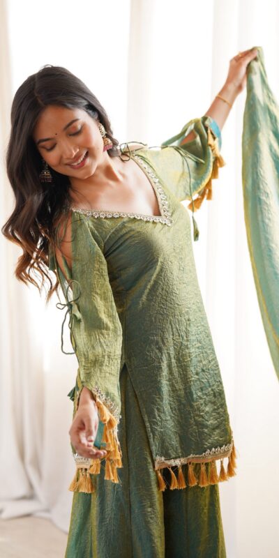SRK 5357 Green Doremon Crush Salwar Suit Perfect for Wedding, Party, Traditional Day, Baisakhi, Karwa Chauth – . Exclusive Offer ₹2099. Delive | Jump Suits, Salwar suit, Casual Suits, Creative suits, Designer Suits, Palazzo Suits, Party Wear Suits, Patiala Suits, Straight Suits