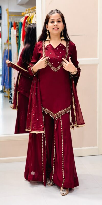 JF 054 Maroon Color Roman Silk Salwar Suit with Embroidery Work. Available at ₹2399 only. Delivery 4-6 Working Days. Shop now. | Jump Suits, Salwar suit, Casual Suits, Creative suits, Designer Suits, Palazzo Suits, Party Wear Suits, Patiala Suits, Straight Suits