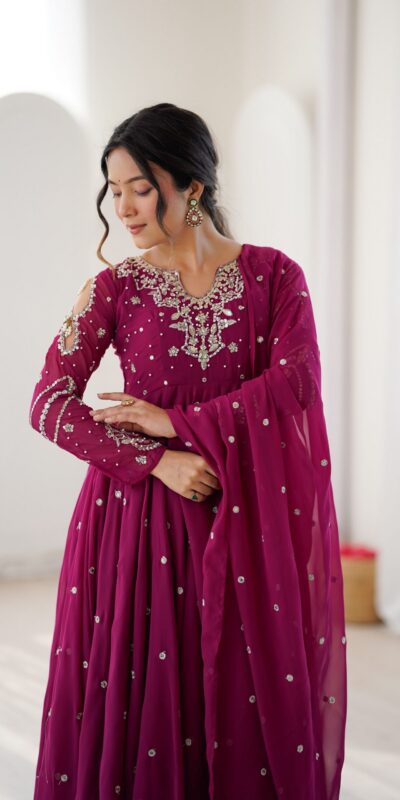 JF 056 Pink Faux Georgette Salwar Suit with Mirror Work & Embroidery Work. Get it for ₹2349. Delivery 4-6 Working Days. Shop now. | Jump Suits, Salwar suit, Casual Suits, Creative suits, Designer Suits, Palazzo Suits, Party Wear Suits, Patiala Suits, Straight Suits