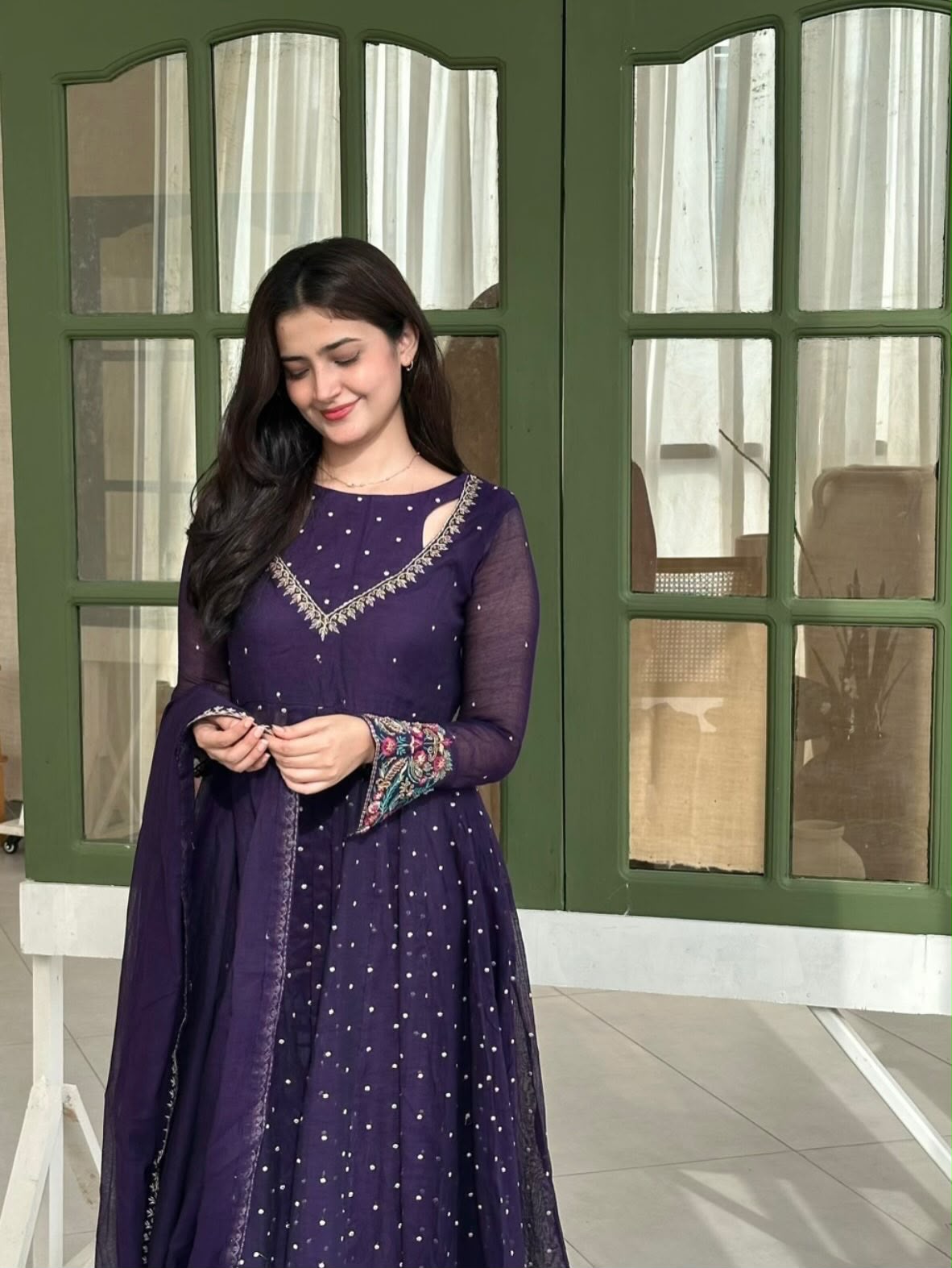 SR 1721 Purple l Faux Georgette Salwar Suit with Mirror Work & Embroidery Work. Get it for ₹2399. Delivery 4-6 Working Days. Shop now. | Jump Suits, Salwar suit, Casual Suits, Creative suits, Designer Suits, Palazzo Suits, Party Wear Suits, Patiala Suits, Straight Suits