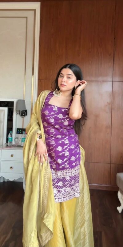 RTC 5988 Purple | Purple Jacquard Salwar Suit with Sequins Work & Lace Work. Available at ₹2449 only. Delivery 4-6 Working Days. Shop now. | Jump Suits, Salwar suit, Casual Suits, Creative suits, Designer Suits, Palazzo Suits, Party Wear Suits, Patiala Suits, Straight Suits
