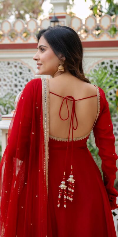 KD 1643 Red | Faux Georgette Salwar Suit with Lace Work & Digital Print. Introductory Price ₹2249. Delivery 4-6 Working Days. Shop now. | Anarkali Suits, Bollywood Anarkali, Creative-Anarkali, Designer Anarkali, Embroidered Anarkali, Party Wear Anarkali, Salwar suit
