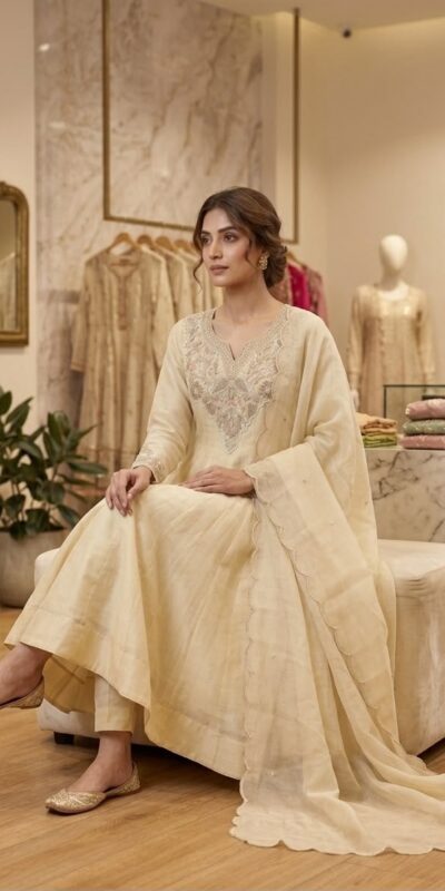 LG 2135 Off White in Cos Moss Mirror Work & Embroidery Work Salwar Suit . Festive Deal ₹2799. Delivery 4-6 Working Days. Shop now. | Jump Suits, Salwar suit, Casual Suits, Creative suits, Designer Suits, Palazzo Suits, Party Wear Suits, Patiala Suits, Straight Suits