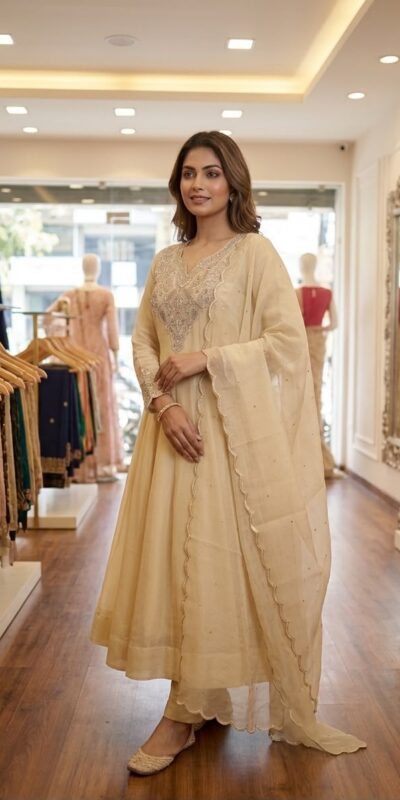 LG 2135 Off White in Cos Moss Mirror Work & Embroidery Work Salwar Suit . Festive Deal ₹2799. Delivery 4-6 Working Days. Shop now. | Jump Suits, Salwar suit, Casual Suits, Creative suits, Designer Suits, Palazzo Suits, Party Wear Suits, Patiala Suits, Straight Suits