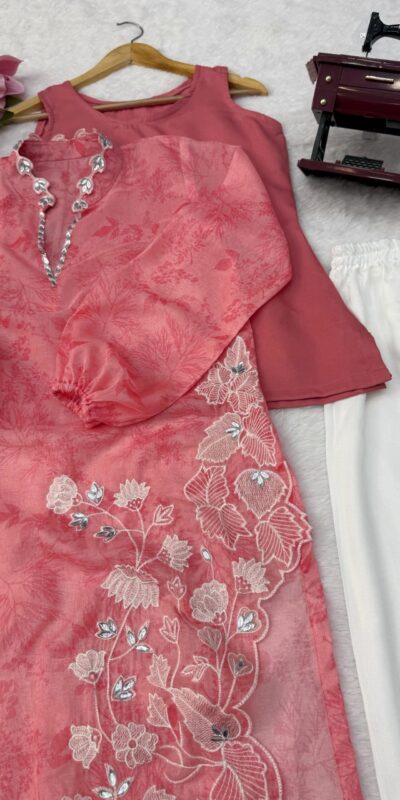 RTC 6054 Peach Colour Organza Silk Salwar Suit with Designer Work. Exclusive Offer ₹2099. Delivery 4-6 Working Days. Shop now. | Jump Suits, Salwar suit, Casual Suits, Creative suits, Designer Suits, Palazzo Suits, Party Wear Suits, Patiala Suits, Straight Suits