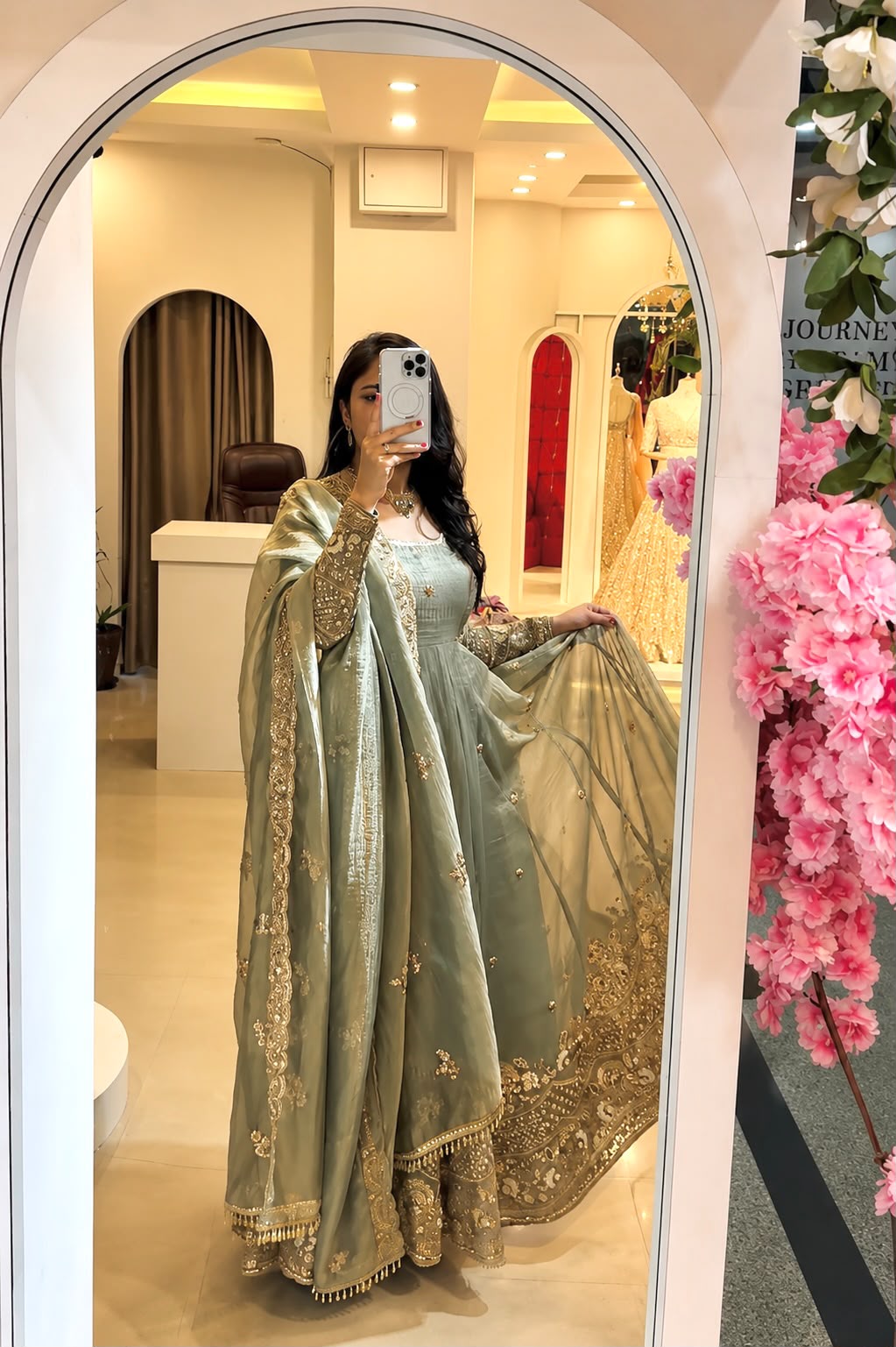SSR 550 Grey in Crunchy Silk Embroidery Work & Lace Work Gown . Special Price ₹2799. Delivery 4-6 Working Days. Shop now. | Gowns, Bollywood Gowns, Creative Gowns, Designer Gowns, Embroidered Gowns, Party Wear Gowns