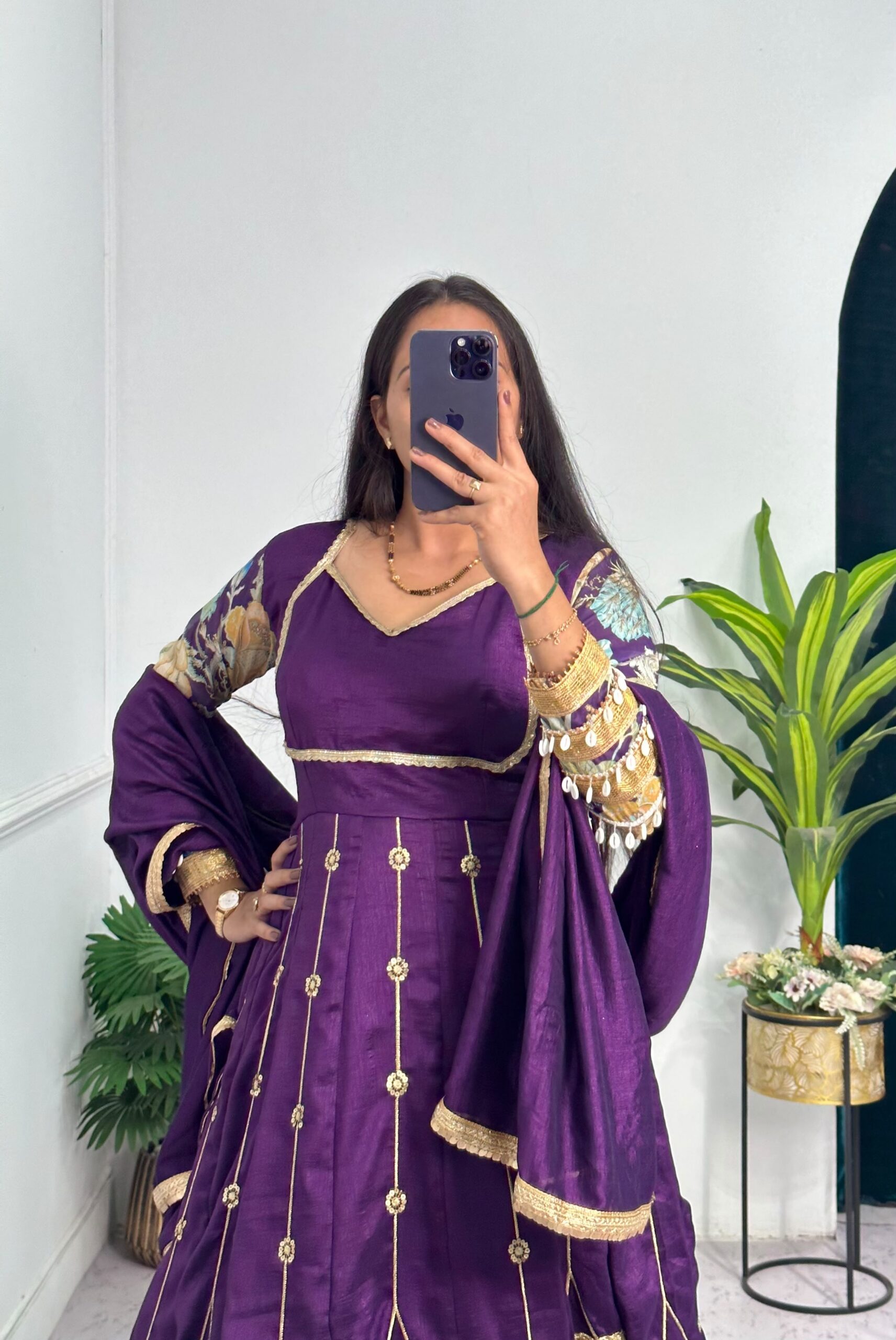 ST 1039 in Purple Blooming Vichitra Zari Work & Embroidery Work Gown . Festive Deal ₹2399. Delivery 4-6 Working Days. Shop now. | Gowns, Bollywood Gowns, Creative Gowns, Designer Gowns, Embroidered Gowns, Party Wear Gowns