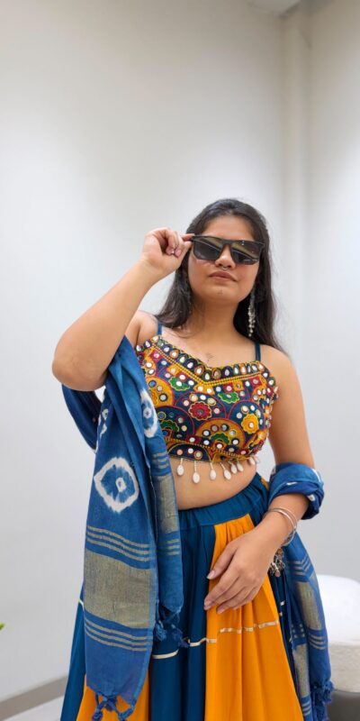 LG 657 Blue Color Rayon Embroidery Work & Cowrie Work Lehenga Choli . Grab it for ₹2449. Delivery 4-6 Working Days. Shop now. | Lehenga, Bollywood Lehenga, Creative Lehenga, Designer Lehenga, Embroidered Lehenga, Party Wear Lehenga