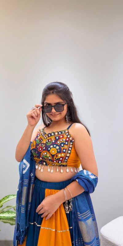LG 657 Blue Color Rayon Embroidery Work & Cowrie Work Lehenga Choli . Grab it for ₹2449. Delivery 4-6 Working Days. Shop now. | Lehenga, Bollywood Lehenga, Creative Lehenga, Designer Lehenga, Embroidered Lehenga, Party Wear Lehenga