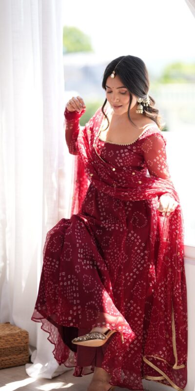 RTC 6063 Maroon Faux Georgette Salwar Suit with Mirror Work & Embroidery Work. Get it for ₹2149. Delivery 4-6 Working Days. Shop now. | Anarkali Suits, Bollywood Anarkali, Creative-Anarkali, Designer Anarkali, Embroidered Anarkali, Party Wear Anarkali
