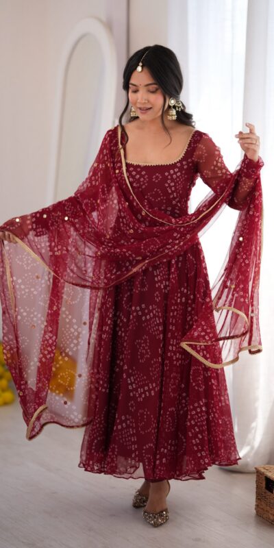 RTC 6063 Maroon Faux Georgette Salwar Suit with Mirror Work & Embroidery Work. Get it for ₹2149. Delivery 4-6 Working Days. Shop now. | Anarkali Suits, Bollywood Anarkali, Creative-Anarkali, Designer Anarkali, Embroidered Anarkali, Party Wear Anarkali