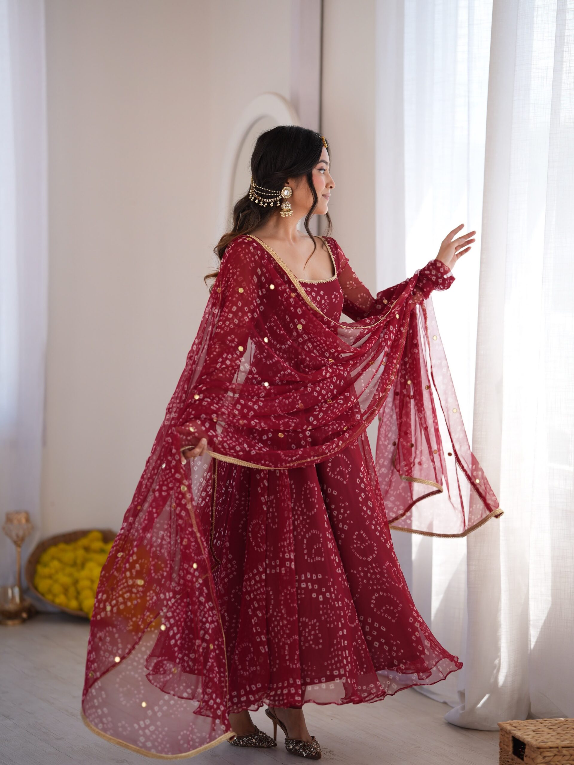 RTC 6063 Maroon Faux Georgette Salwar Suit with Mirror Work & Embroidery Work. Get it for ₹2149. Delivery 4-6 Working Days. Shop now. | Anarkali Suits, Bollywood Anarkali, Creative-Anarkali, Designer Anarkali, Embroidered Anarkali, Party Wear Anarkali