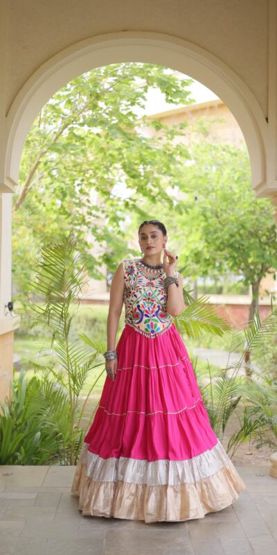 KA 5071 Pink colour Rayon Embroidery Work & Cowrie Work Lehenga Choli . Grab it for ₹2849. Delivery 4-6 Working Days. Shop now. | Lehenga, Bollywood Lehenga, Creative Lehenga, Designer Lehenga, Embroidered Lehenga, Party Wear Lehenga