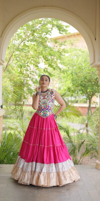 KA 5071 Pink colour Rayon Embroidery Work & Cowrie Work Lehenga Choli . Grab it for ₹2849. Delivery 4-6 Working Days. Shop now. | Lehenga, Bollywood Lehenga, Creative Lehenga, Designer Lehenga, Embroidered Lehenga, Party Wear Lehenga