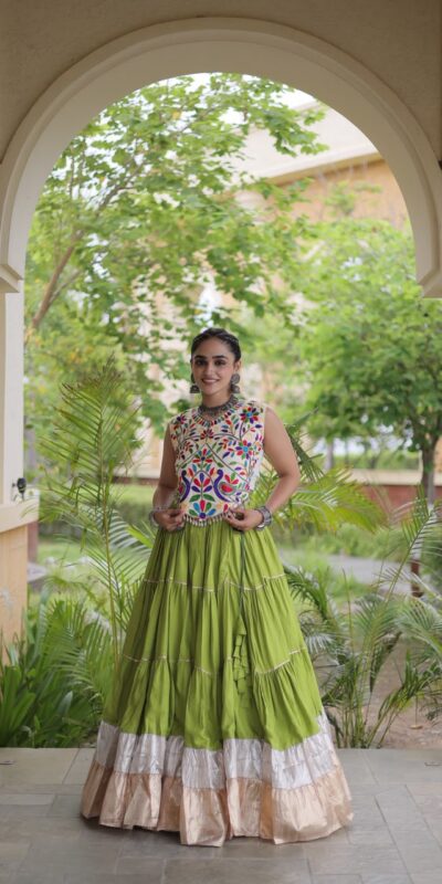 KA 5071 Pista Rayon Embroidery Work & Cowrie Work Lehenga Choli . Grab it for ₹2849. Delivery 4-6 Working Days. Shop now. | Lehenga, Bollywood Lehenga, Creative Lehenga, Designer Lehenga, Embroidered Lehenga, Party Wear Lehenga