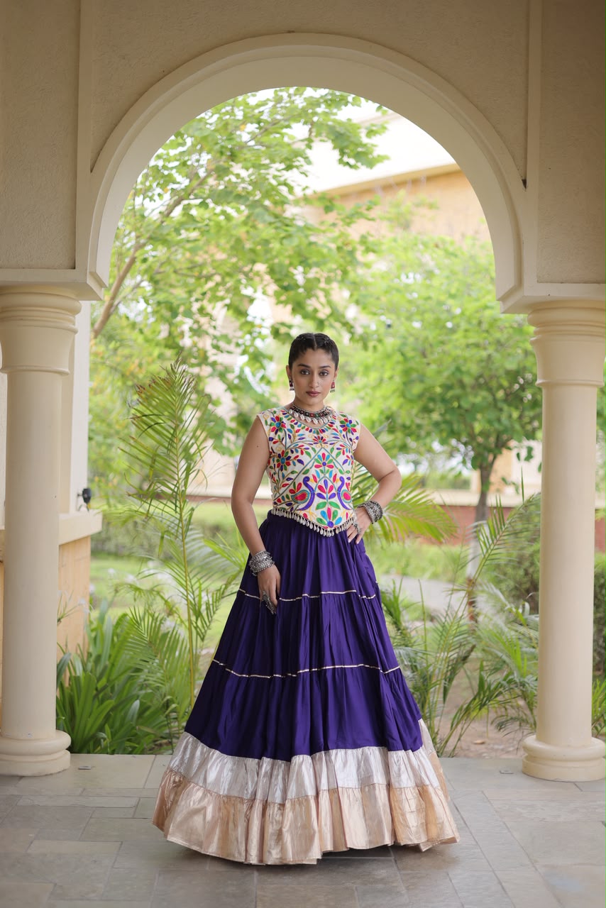KA 5071 Purple Rayon Embroidery Work & Cowrie Work Lehenga Choli . Grab it for ₹2849. Delivery 4-6 Working Days. Shop now. | Lehenga, Bollywood Lehenga, Creative Lehenga, Designer Lehenga, Embroidered Lehenga, Party Wear Lehenga