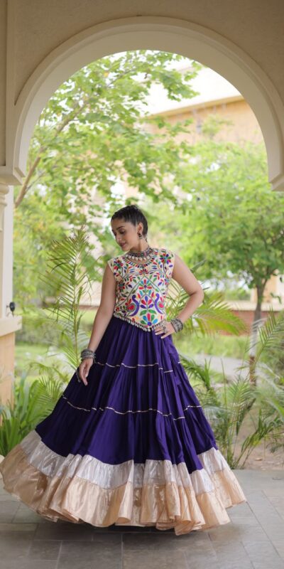 KA 5071 Purple Rayon Embroidery Work & Cowrie Work Lehenga Choli . Grab it for ₹2849. Delivery 4-6 Working Days. Shop now. | Lehenga, Bollywood Lehenga, Creative Lehenga, Designer Lehenga, Embroidered Lehenga, Party Wear Lehenga
