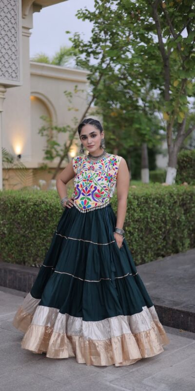 KA 5071 Teal Colour Rayon Embroidery Work & Cowrie Work Lehenga Choli . Grab it for ₹2849. Delivery 4-6 Working Days. Shop now. | Lehenga, Bollywood Lehenga, Creative Lehenga, Designer Lehenga, Embroidered Lehenga, Party Wear Lehenga