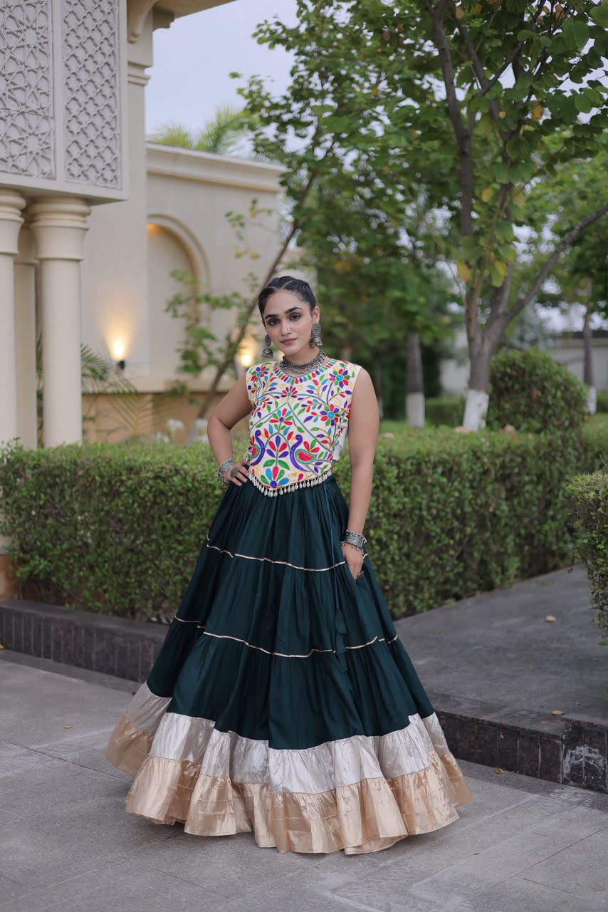 KA 5071 Teal Colour Rayon Embroidery Work & Cowrie Work Lehenga Choli . Grab it for ₹2849. Delivery 4-6 Working Days. Shop now. | Lehenga, Bollywood Lehenga, Creative Lehenga, Designer Lehenga, Embroidered Lehenga, Party Wear Lehenga