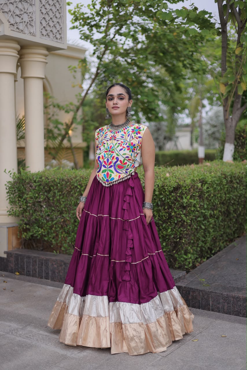 KA 5071 Wine Color Rayon Embroidery Work & Cowrie Work Lehenga Choli . Grab it for ₹2849. Delivery 4-6 Working Days. Shop now. | Lehenga, Bollywood Lehenga, Creative Lehenga, Designer Lehenga, Embroidered Lehenga, Party Wear Lehenga