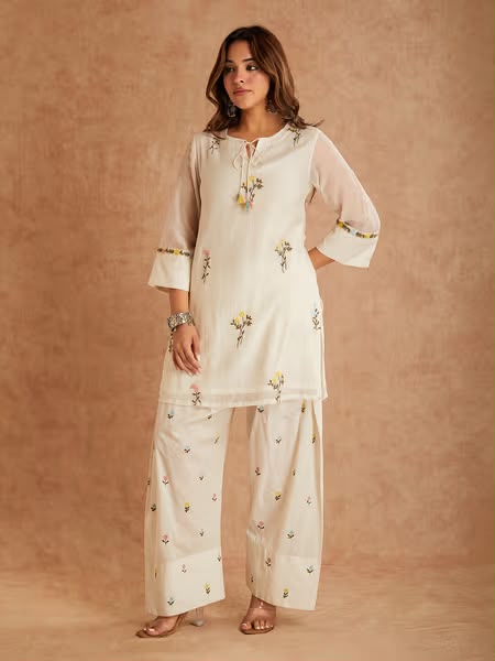 MF 513 in White Cotton Silk Digital Print & Embroidery Work Salwar Suit . Festive Deal ₹2149. Delivery 4-6 Working Days. Shop now. | Jump Suits, Salwar suit, Casual Suits, Creative suits, Designer Suits, Palazzo Suits, Party Wear Suits, Patiala Suits, Straight Suits