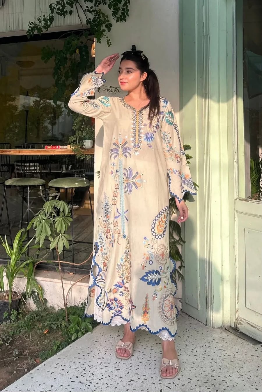 LG 2143 White Star Silk Salwar Suit with Embroidery Work & Sequins Work. Festive Deal ₹2399. Delivery 4-6 Working Days. Shop now. | Jump Suits, Salwar suit, Casual Suits, Creative suits, Designer Suits, Palazzo Suits, Party Wear Suits, Patiala Suits, Straight Suits