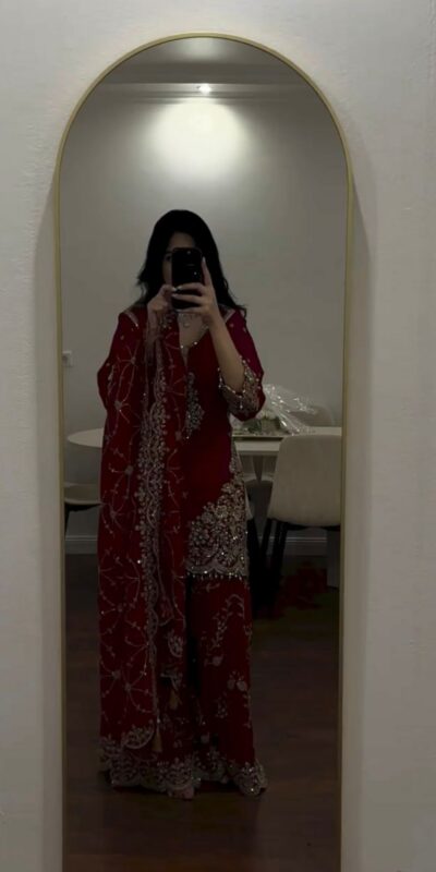 ZSR 3187 Maroon Faux Georgette Salwar Suit with Mirror Work & Embroidery Work. Get it for ₹2349. Delivery 4-6 Working Days. Shop now. | Jump Suits, Salwar suit, Casual Suits, Creative suits, Designer Suits, Palazzo Suits, Party Wear Suits, Patiala Suits, Straight Suits