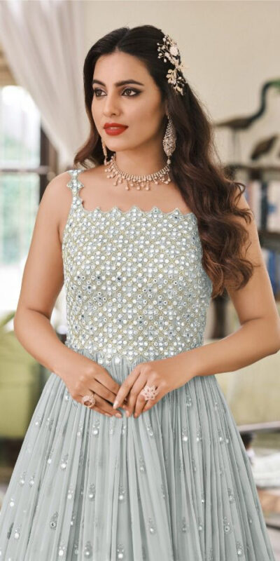 FC 1381 Grey Georgette Salwar Suit with Mirror Work & Embroidery Work. Get it for ₹2449. Delivery 4-6 Working Days. Shop now. | Jump Suits, Salwar suit, Casual Suits, Creative suits, Designer Suits, Palazzo Suits, Party Wear Suits, Patiala Suits, Straight Suits