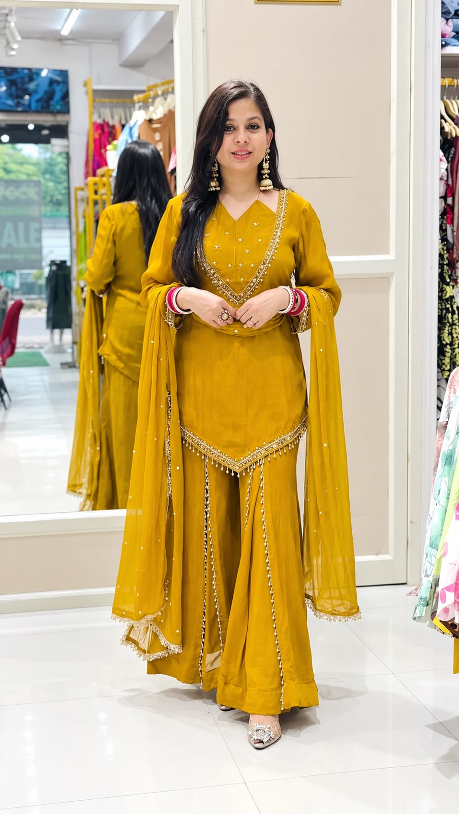 JF 054 Mustered Color Roman Silk Salwar Suit with Embroidery Work. Available at ₹2399 only. Delivery 4-6 Working Days. Shop now. | Jump Suits, Salwar suit, Casual Suits, Creative suits, Designer Suits, Palazzo Suits, Party Wear Suits, Patiala Suits, Straight Suits