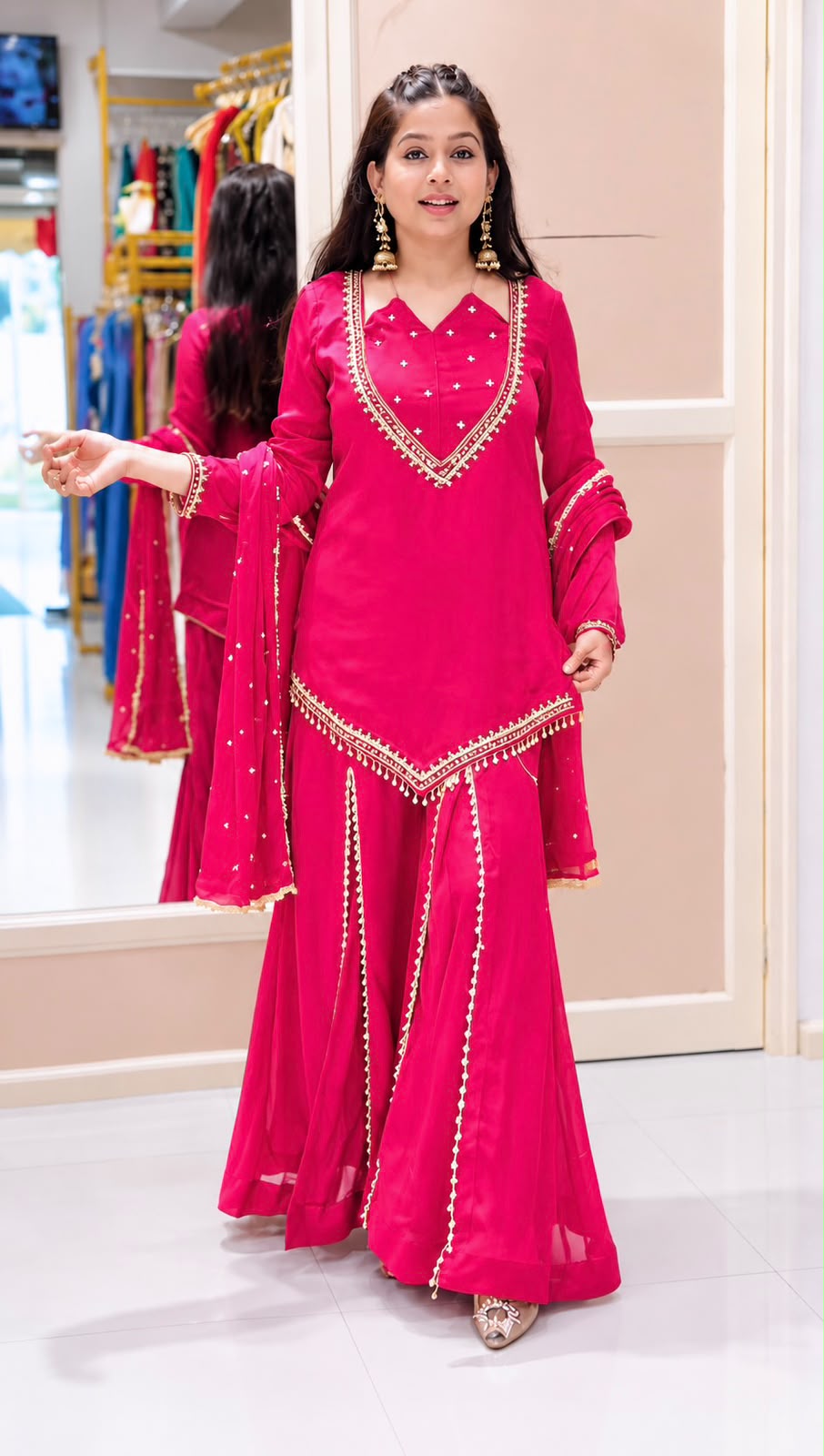 JF 054 Pink Color Roman Silk Salwar Suit with Embroidery Work. Available at ₹2399 only. Delivery 4-6 Working Days. Shop now. | Jump Suits, Salwar suit, Casual Suits, Creative suits, Designer Suits, Palazzo Suits, Party Wear Suits, Patiala Suits, Straight Suits
