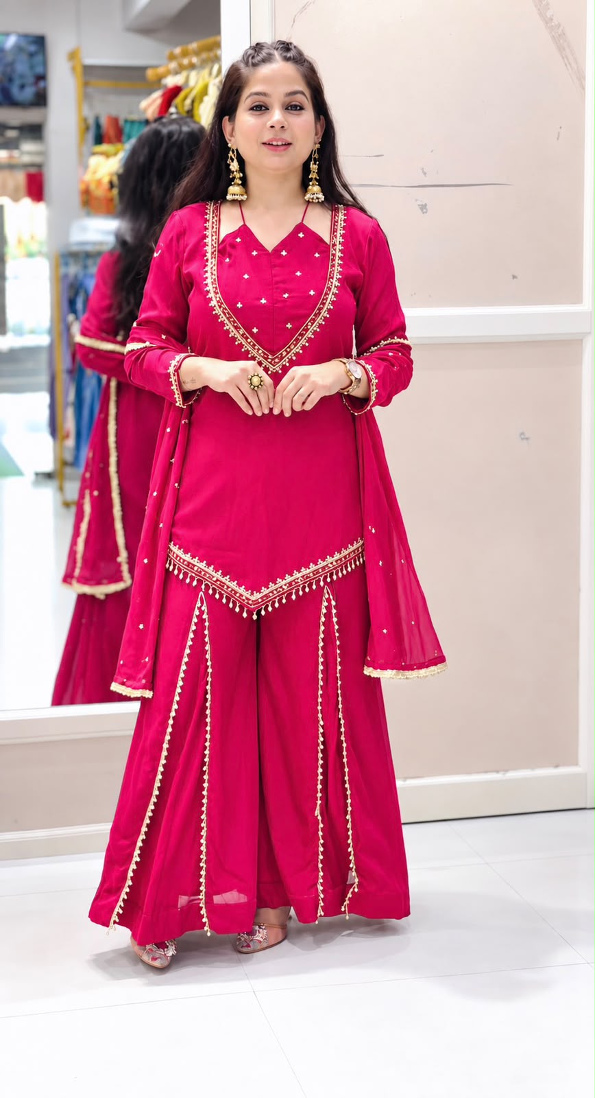 JF 054 Pink Color Roman Silk Salwar Suit with Embroidery Work. Available at ₹2399 only. Delivery 4-6 Working Days. Shop now. | Jump Suits, Salwar suit, Casual Suits, Creative suits, Designer Suits, Palazzo Suits, Party Wear Suits, Patiala Suits, Straight Suits