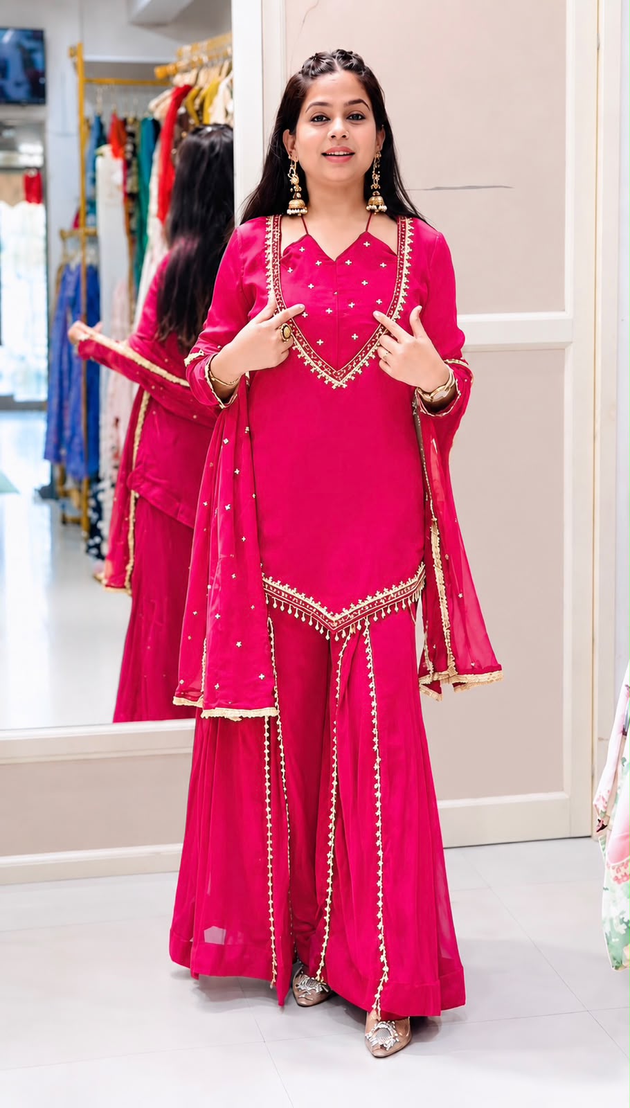JF 054 Pink Color Roman Silk Salwar Suit with Embroidery Work. Available at ₹2399 only. Delivery 4-6 Working Days. Shop now. | Jump Suits, Salwar suit, Casual Suits, Creative suits, Designer Suits, Palazzo Suits, Party Wear Suits, Patiala Suits, Straight Suits