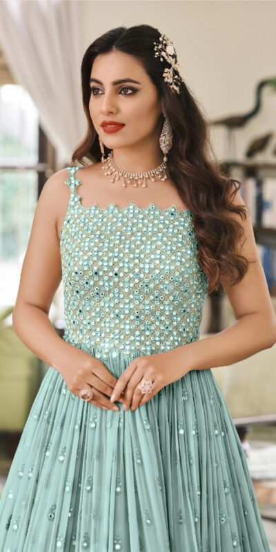 FC 1381 Sky Blue Georgette Salwar Suit with Mirror Work & Embroidery Work. Get it for ₹2449. Delivery 4-6 Working Days. Shop now. | Jump Suits, Salwar suit, Casual Suits, Creative suits, Designer Suits, Palazzo Suits, Party Wear Suits, Patiala Suits, Straight Suits