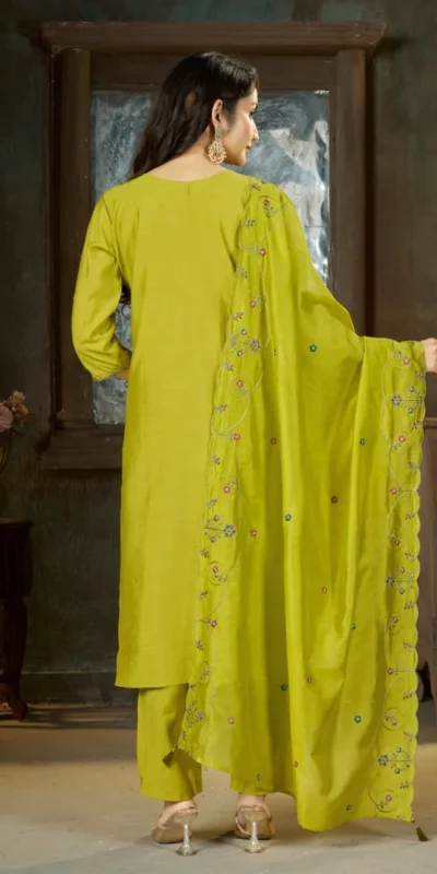 DIVA 177 Light Green Thread Embroidery & Embroidery Work Salwar Suit in Brown Marina Silk. Now at just ₹2399. Delivery 4-6 Working Days. Shop now. | Jump Suits, Salwar suit, Casual Suits, Creative suits, Designer Suits, Palazzo Suits, Party Wear Suits, Patiala Suits, Straight Suits