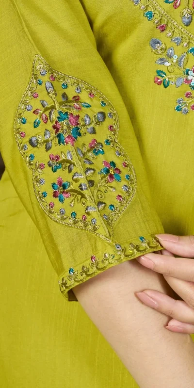 DIVA 177 Light Green Thread Embroidery & Embroidery Work Salwar Suit in Brown Marina Silk. Now at just ₹2399. Delivery 4-6 Working Days. Shop now. | Jump Suits, Salwar suit, Casual Suits, Creative suits, Designer Suits, Palazzo Suits, Party Wear Suits, Patiala Suits, Straight Suits