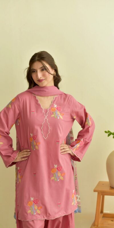 BE 514 Peach Mul Chanderi Salwar Suit with Embroidery Work & Sequins Work. Festive Deal ₹2349. Delivery 4-6 Working Days. Shop nowp | Jump Suits, Salwar suit, Casual Suits, Creative suits, Designer Suits, Palazzo Suits, Party Wear Suits, Patiala Suits, Straight Suits