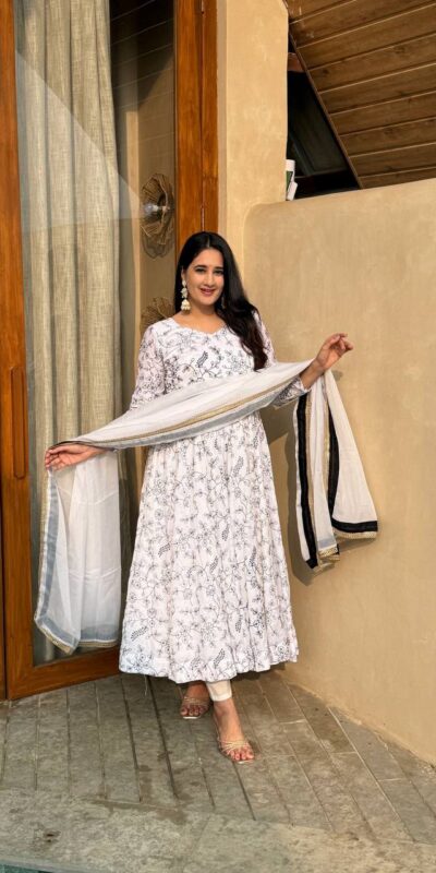 MD 3087 White NC Vichitra Salwar Suit with Sequins Work & Embroidery Work. Available at ₹2849 only. Delivery 4-6 Working Days. Shop now. | Anarkali Suits, Bollywood Anarkali, Creative-Anarkali, Designer Anarkali, Embroidered Anarkali, Party Wear Anarkali, Salwar suit