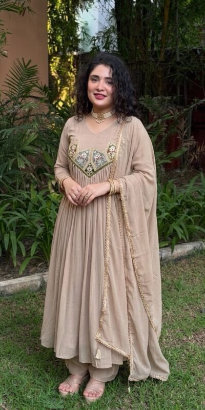 WW 1288 Cream Mal Chanderi Salwar Suit Perfect for Wedding, Party, Baisakhi, Housewarming, Sangeet – Introductory Price ₹2399. Delivery 4-6 Working D | Jump Suits, Salwar suit, Casual Suits, Creative suits, Designer Suits, Palazzo Suits, Party Wear Suits, Patiala Suits, Straight Suits