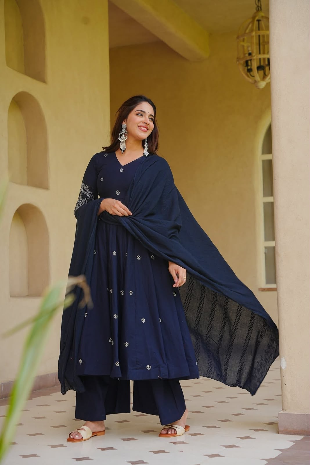 NF 1288 Navy Blue Colour Roman Silk Salwar Suit with Embroidery Work. Best Price ₹2399. Delivery 4-6 Working Days. Online Shop now. | Anarkali Suits, Bollywood Anarkali, Creative-Anarkali, Designer Anarkali, Embroidered Anarkali, Party Wear Anarkali