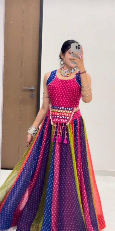 PC 582 Multi| Faux Georgette Lehenga Choli with Embroidery Work & Lace Work. Special Price ₹3149. Delivery 4-6 Working Days. Shop now. | Lehenga, Bollywood Lehenga, Creative Lehenga, Designer Lehenga, Embroidered Lehenga, Party Wear Lehenga