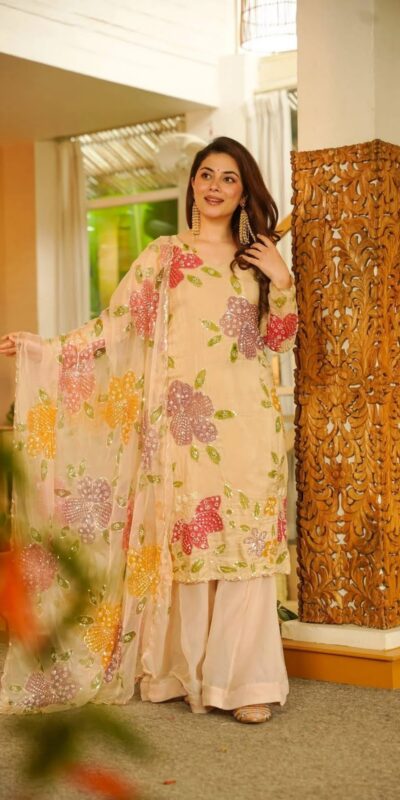 VLM 327 Off White in Color Natural Crepe Embroidery Work Salwar Suit . Affordable Price ₹2399. Delivery 4-6 Working Days. Shop now. | Jump Suits, Salwar suit, Casual Suits, Creative suits, Designer Suits, Palazzo Suits, Party Wear Suits, Patiala Suits, Straight Suits