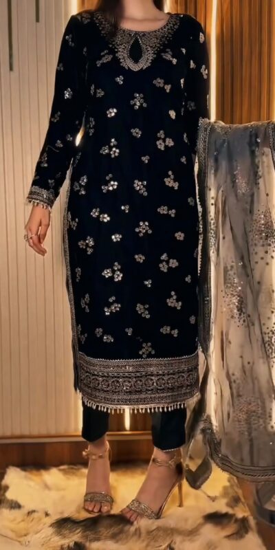 DB 50 Black 9000 Velvet Salwar Suit. Perfect for Wedding, Party, Bridal Wear, Onam, Karwa Chauth – Exclusive Offer ₹2449. Delivery 4-6 Working Days. | Jump Suits, Salwar suit, Casual Suits, Creative suits, Designer Suits, Palazzo Suits, Party Wear Suits, Patiala Suits, Straight Suits