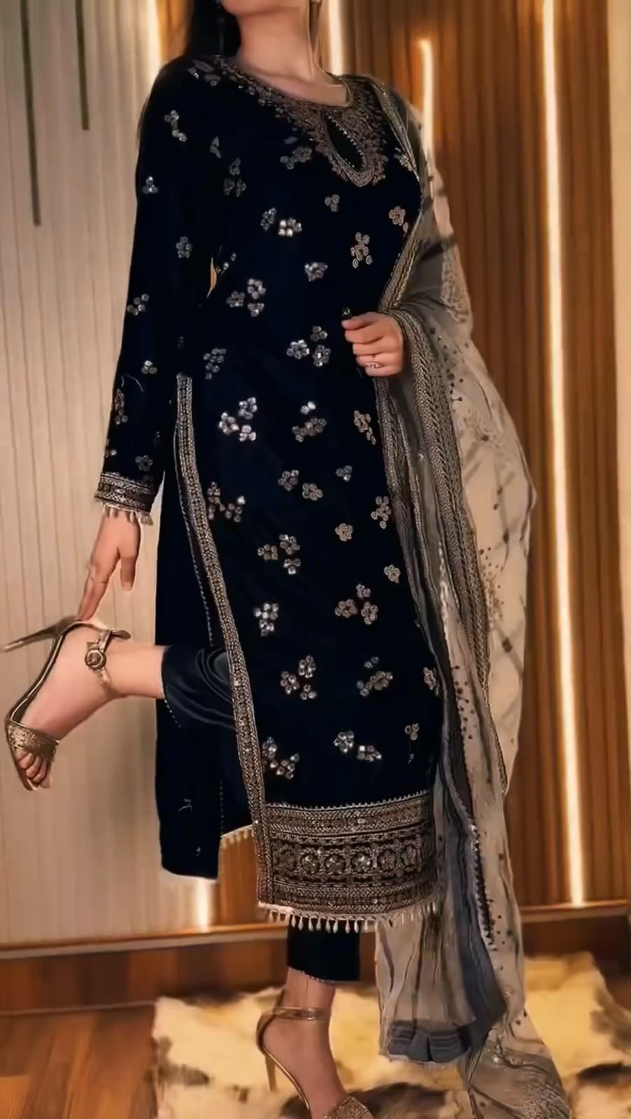 DB 50 Black 9000 Velvet Salwar Suit. Perfect for Wedding, Party, Bridal Wear, Onam, Karwa Chauth – Exclusive Offer ₹2449. Delivery 4-6 Working Days. | Jump Suits, Salwar suit, Casual Suits, Creative suits, Designer Suits, Palazzo Suits, Party Wear Suits, Patiala Suits, Straight Suits